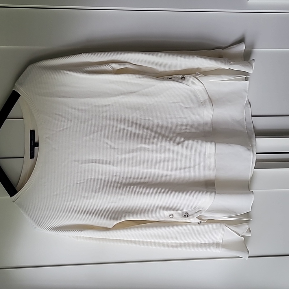 EUC WHBM cream sweater blouse size XS